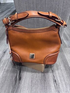 Dooney & Bourke Pebble Leather Hobo in Tan Brown